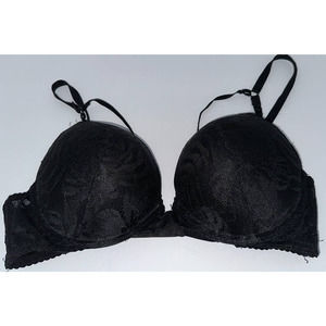 Victoria's Secret Black‎ Push Up Underwire Bra Size 34C